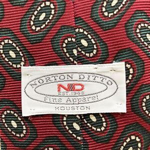 Silk Norton Ditto Men’s Necktie Red Abstract